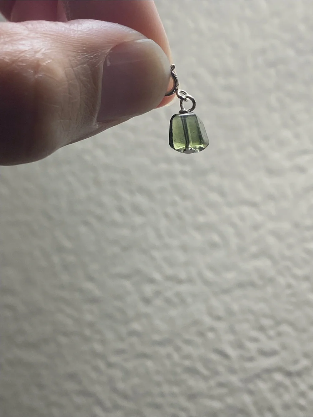 Natural Moldavite Charm or Tektite Pendant | Crystal Collector | S925